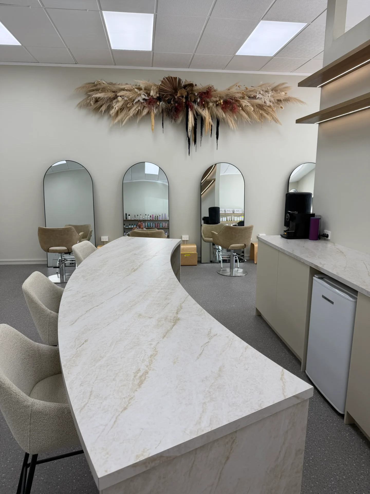 Modern salon interior with stylish decor